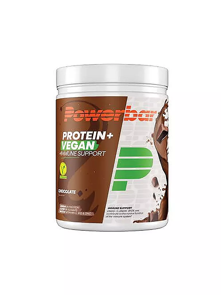 POWER BAR | Bevanda in polvere Protein+Vegan Immune 570g Cioccolato | Bianco
