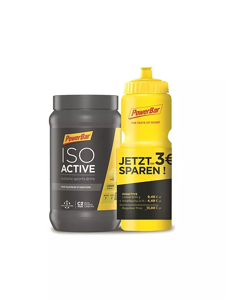 POWER BAR | ISO ACTIVE Limone 600g incl. Borraccia 750 ml | Multicolore