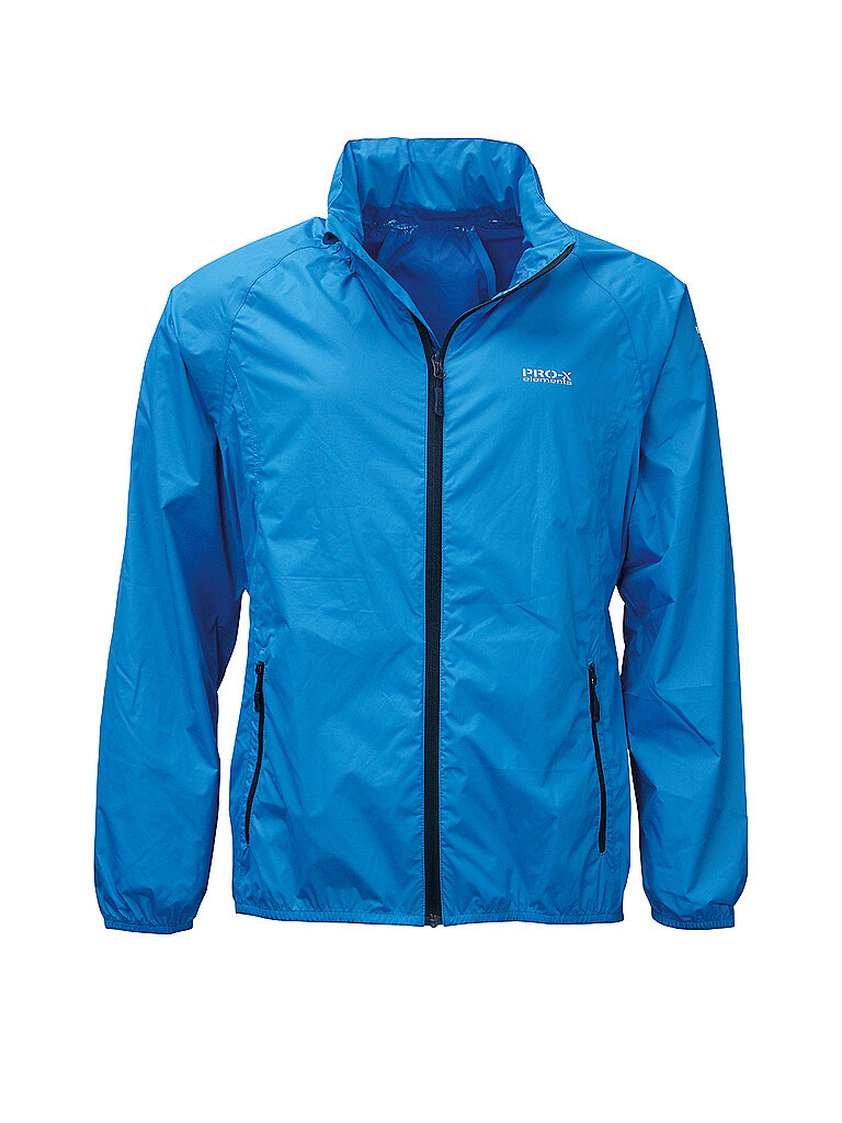 Giacca antipioggia da uomo impacchettabile blu XXXL
