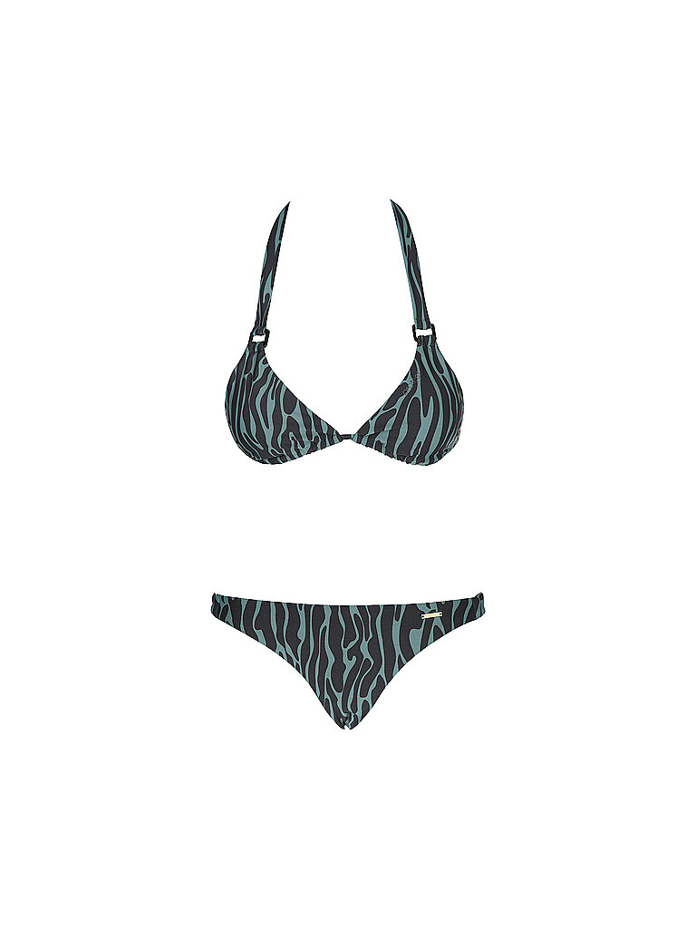 Bikini da donna PRTDate Zebra Triangolo petrolio XS