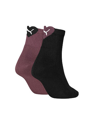 PUMA | Calzini casual da donna Heart Logo Short Crew, confezione da 2