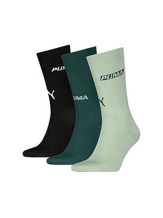 PUMA | Calzini casual da uomo Logo Stacking Crew, confezione da 3 paia