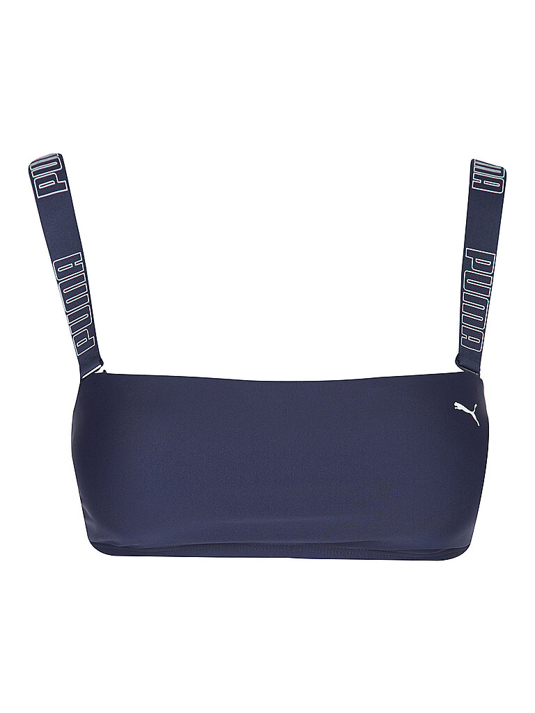 Top bikini a fascia da donna blu XS