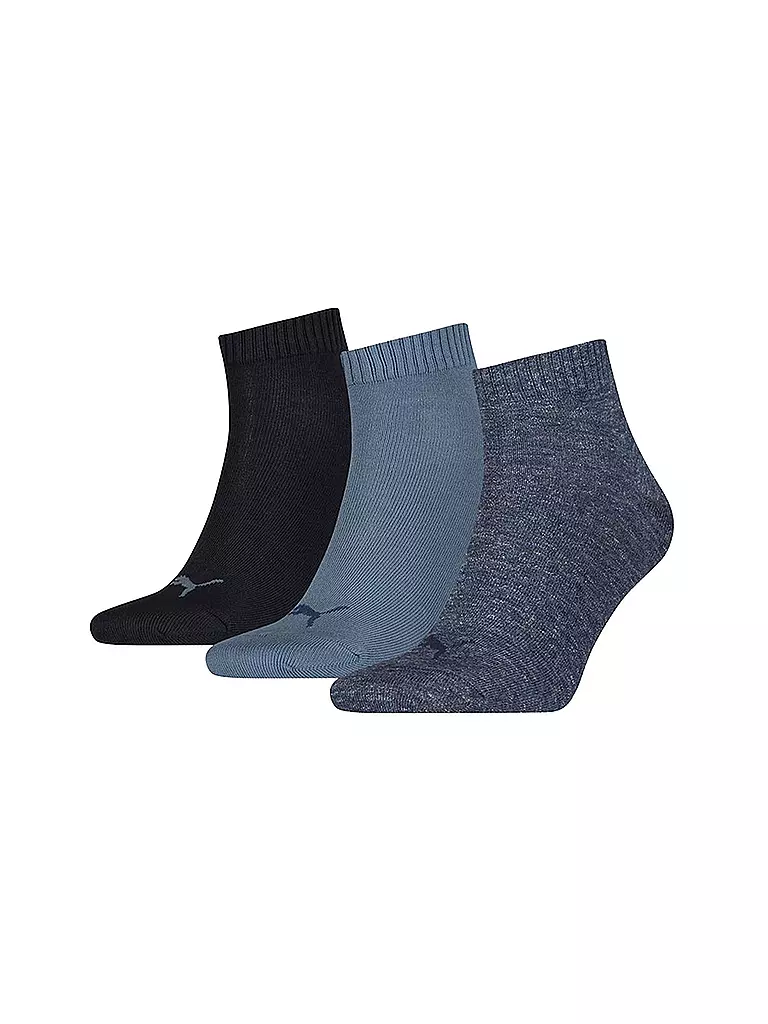 PUMA | 3er Pkg. Socken Quarter | Blu scuro