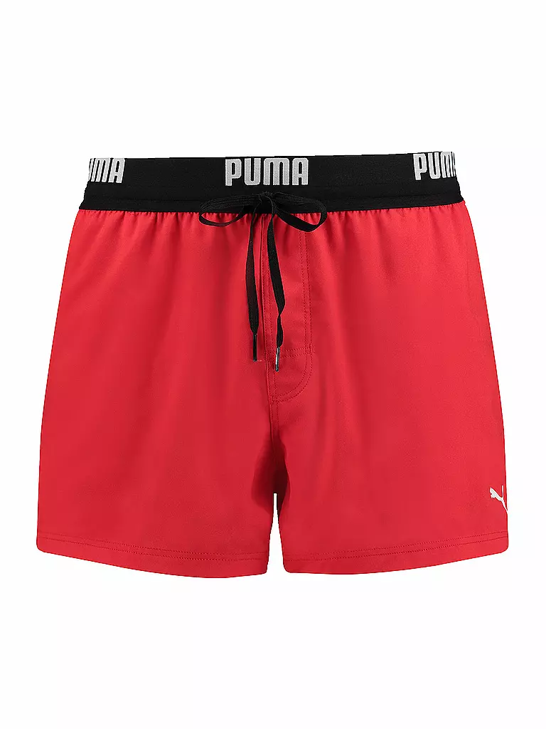 PUMA | Badeshort da uomo con logo | Rosso