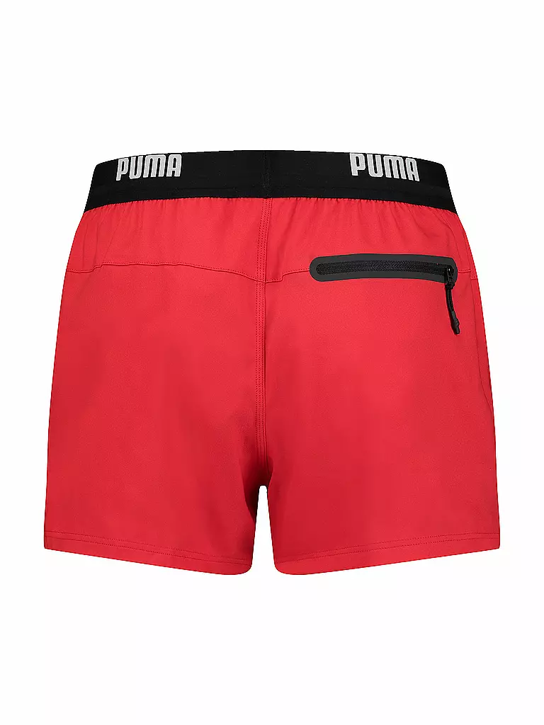 PUMA | Badeshort da uomo con logo | Rosso