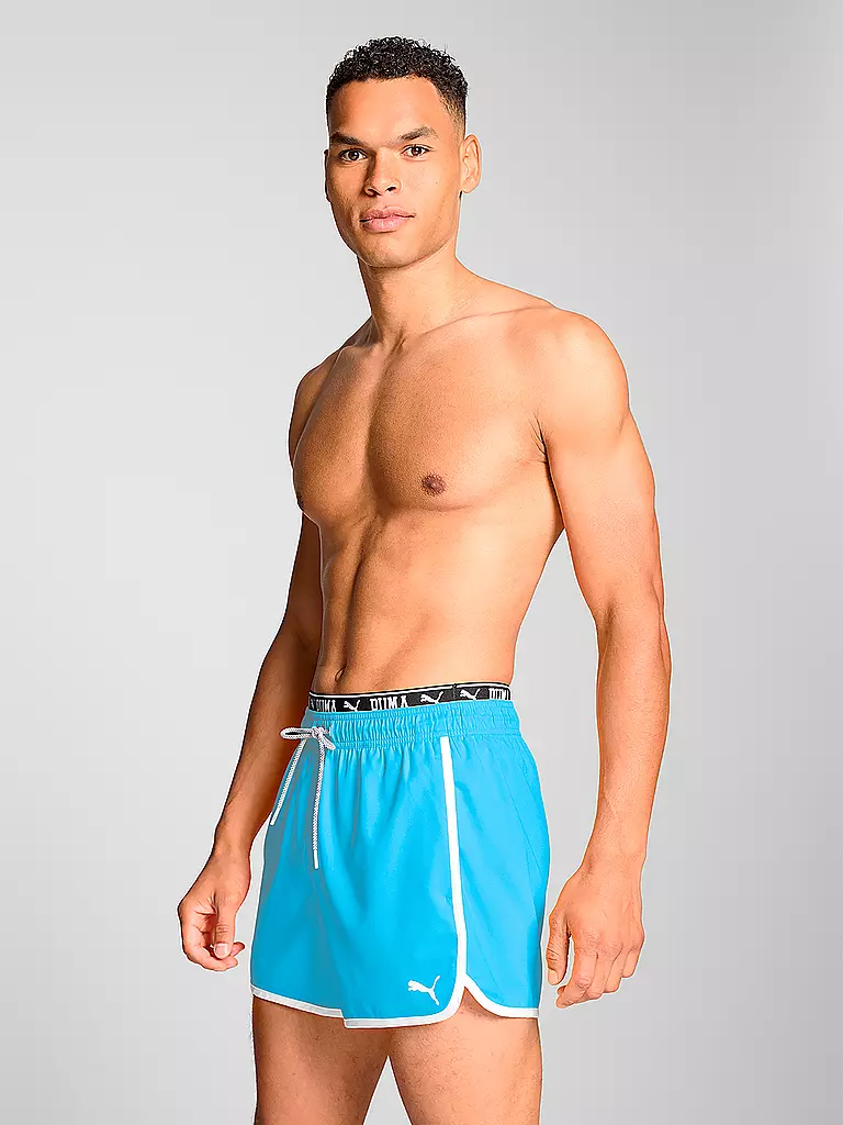 PUMA | Badeshort Track da uomo | Blu chiaro