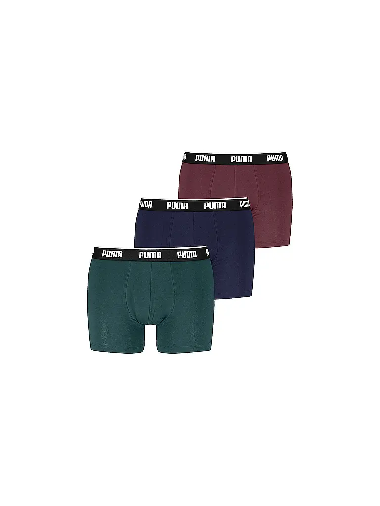 PUMA | Boxer da uomo, confezione da 3 | Verde scuro