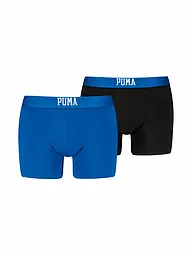 PUMA | Boxer da uomo con logo in rilievo, confezione da 2 | Blu