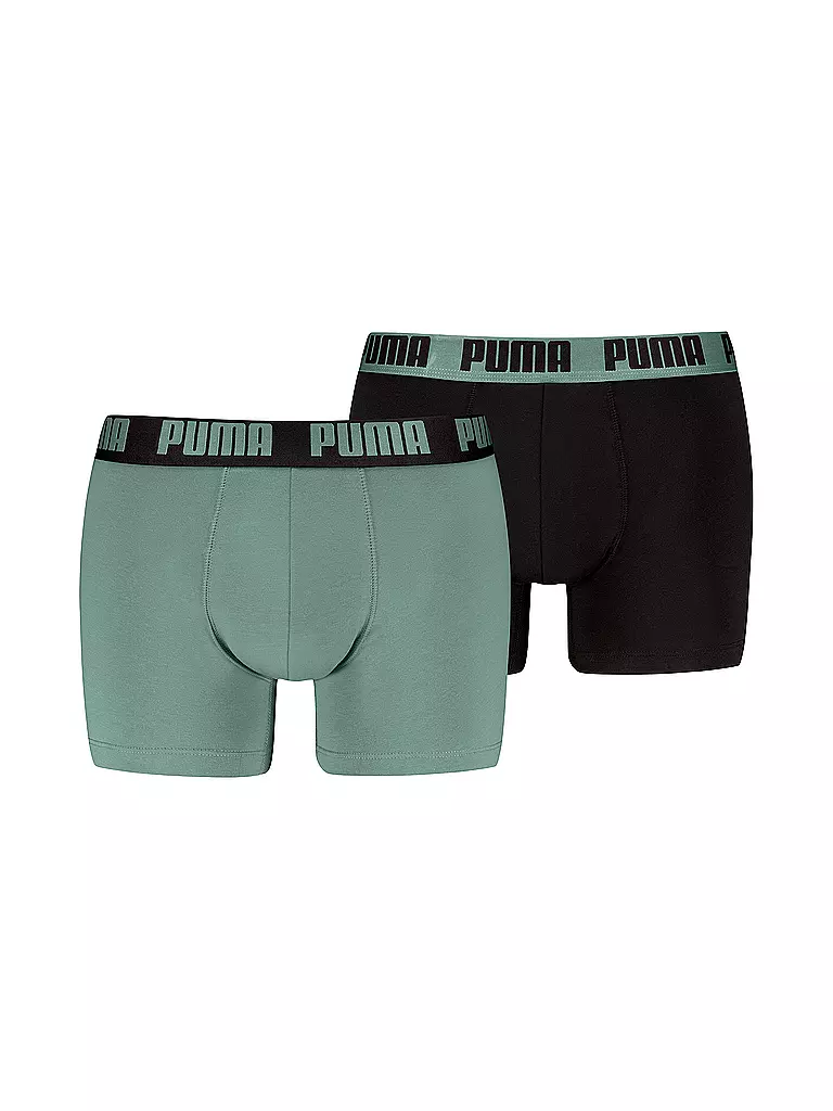 PUMA | Boxer da uomo Everyday Basic, confezione da 2 | Verde chiaro