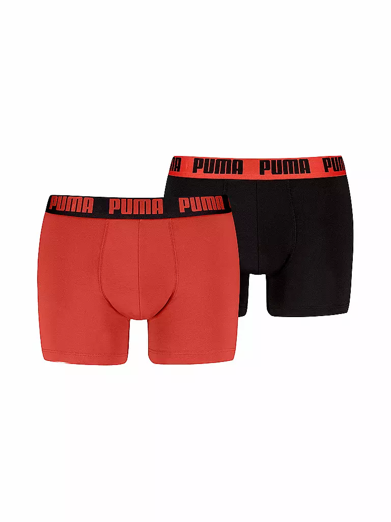 PUMA | Boxer da uomo Everyday Basic, confezione da 2 | Rosso