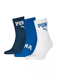 PUMA | Calzini casual Logo Crew, confezione da 3. | Blu