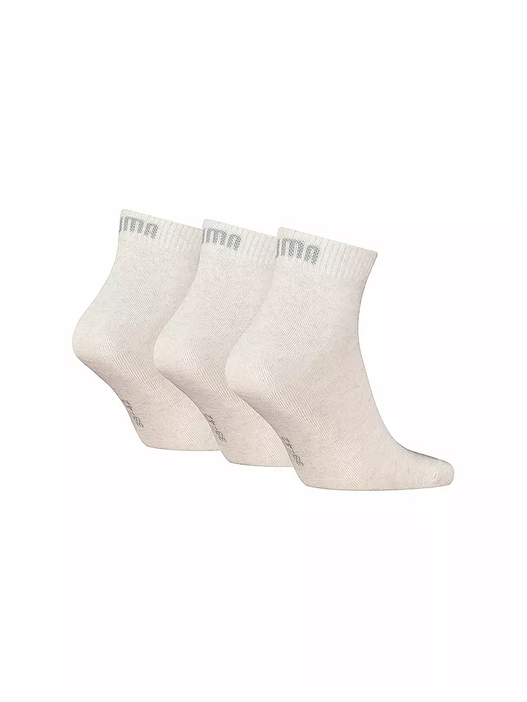 PUMA | Calzini casual Quarter Plain, confezione da 3 | Crema