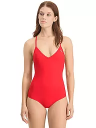 PUMA | Costume da bagno da donna con scollo a V | Rosso