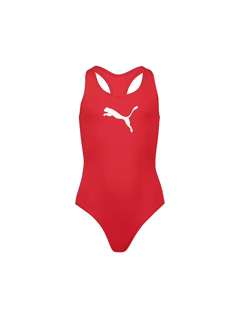 PUMA | Costume da bagno da ragazza con schiena a vogatore | Rosso
