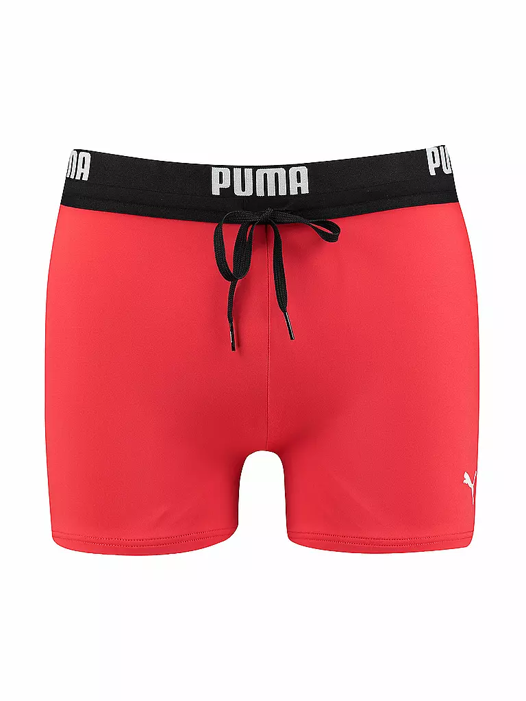 PUMA | Costume da bagno da uomo con gamba | Rosso