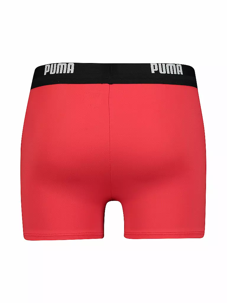 PUMA | Costume da bagno da uomo con gamba | Rosso