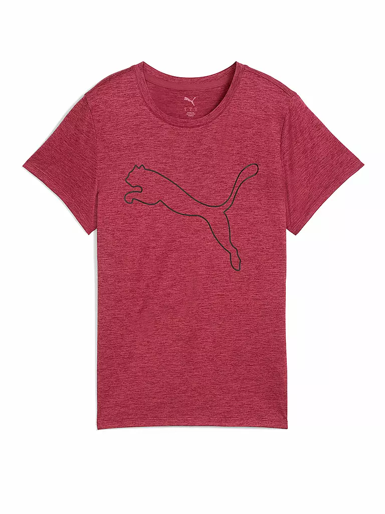 PUMA | Damen Fitnessshirt Essential Heather Logo | Rosso