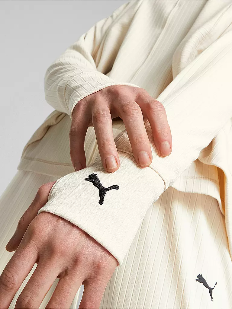 PUMA | Damen Yoga Jacke Studio Unwind Long Cardigan | Beige