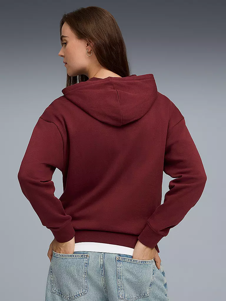 PUMA | Felpa con cappuccio da donna Elevated Comfort | Rosso scuro