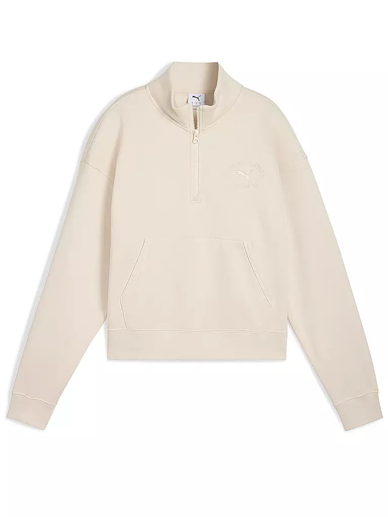 PUMA | Felpa da donna Class Comfort con mezza zip | Crema