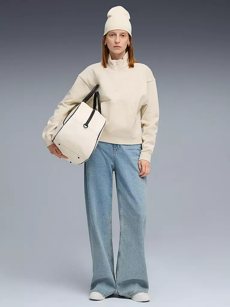 PUMA | Felpa da donna Class Comfort con mezza zip | Crema