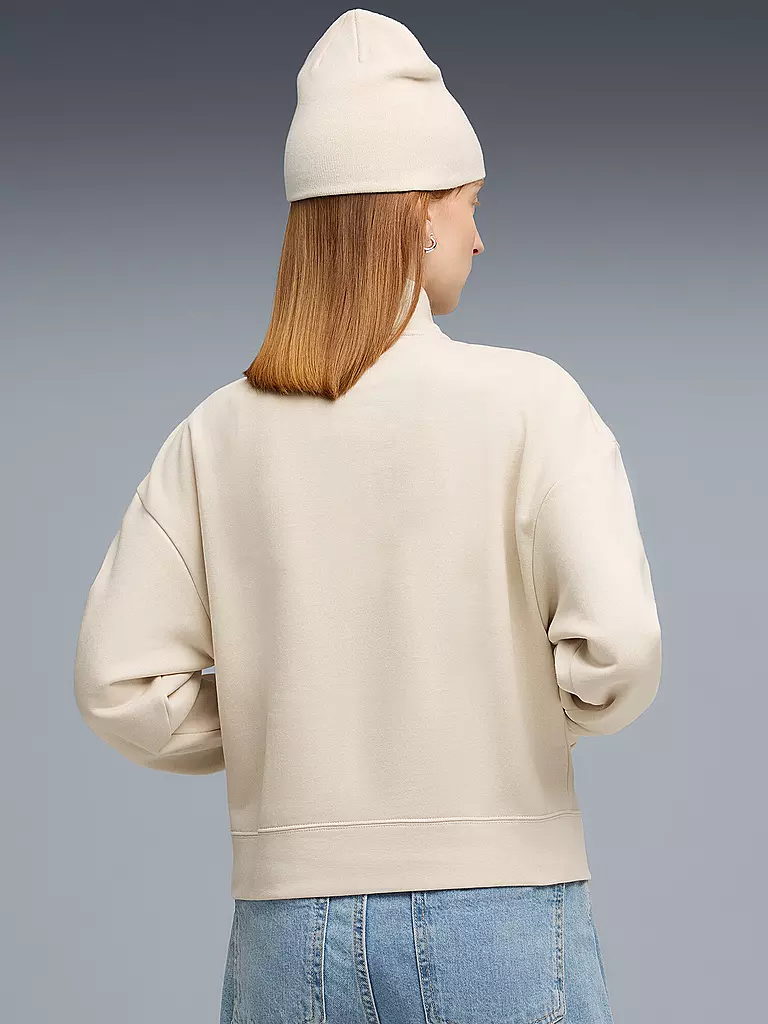 PUMA | Felpa da donna Class Comfort con mezza zip | Crema