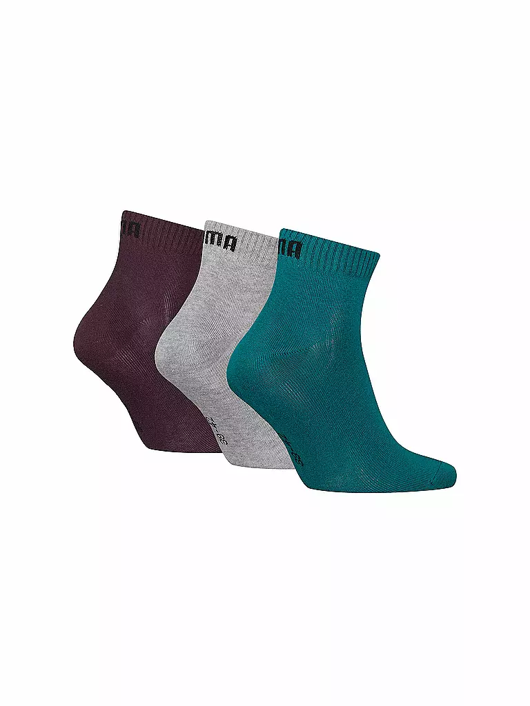 PUMA | Freizeitsocken Quarter Plain 3er Pkg. | Petrolio
