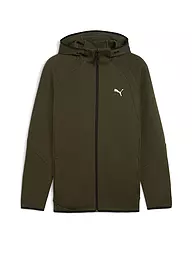 PUMA | Giacca con cappuccio da uomo EVOSTRIPE FZ | Oliva