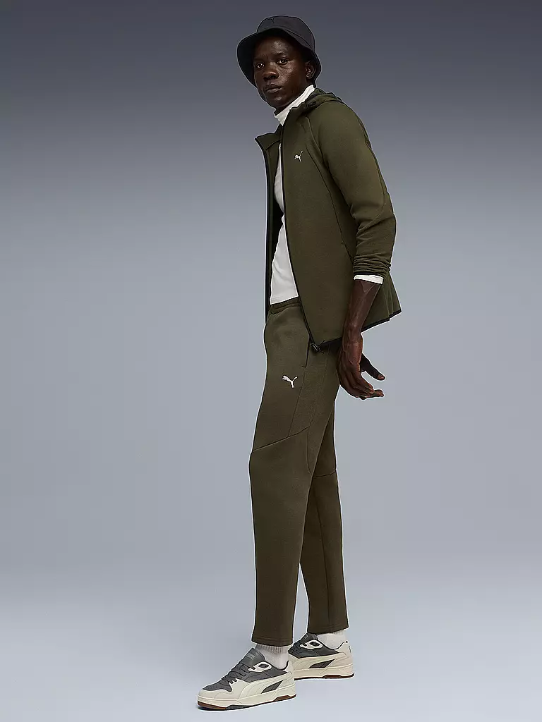 PUMA | Giacca con cappuccio da uomo EVOSTRIPE FZ | Oliva