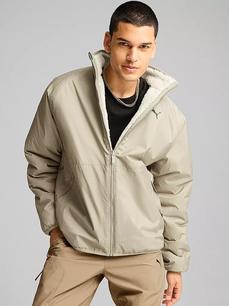 PUMA | Giacca da uomo reversibile in sherpa | Crema