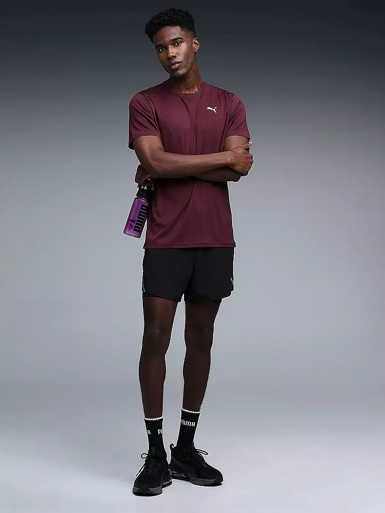 PUMA | Maglietta da fitness da uomo Essential | Rosso scuro