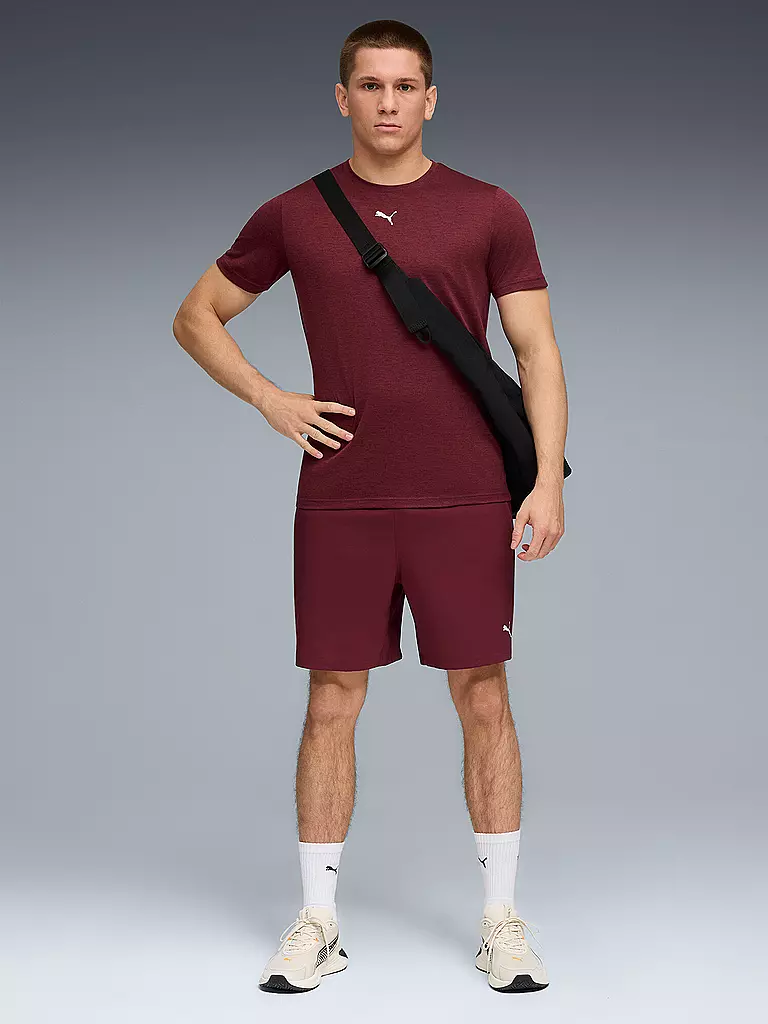 PUMA | Pantaloncini da fitness da uomo Essential Woven 7 pollici | Rosso scuro