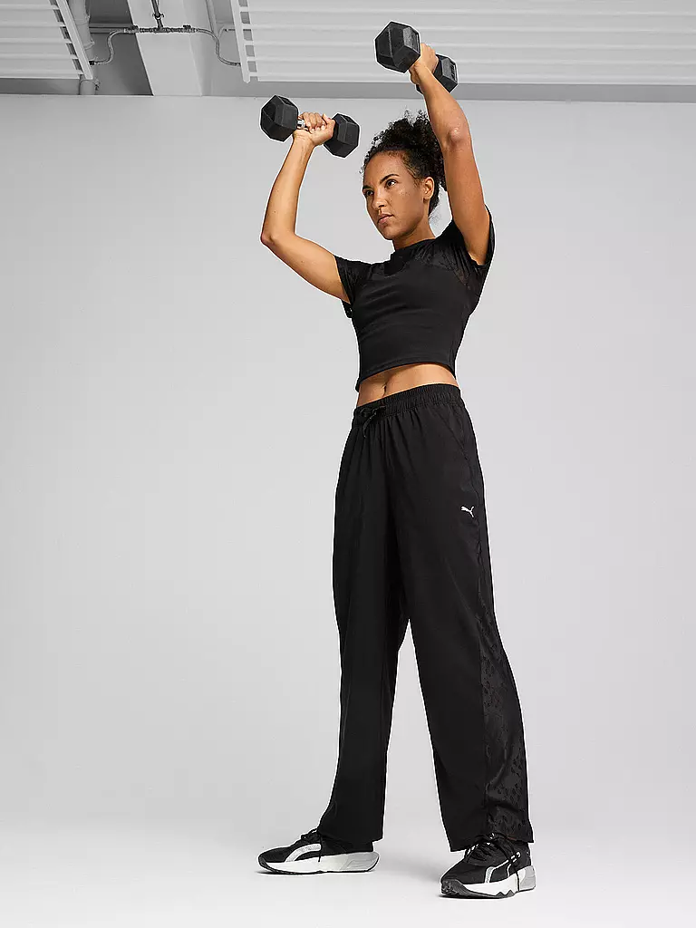 PUMA | Pantaloni da fitness da donna Lace Woven | Nero