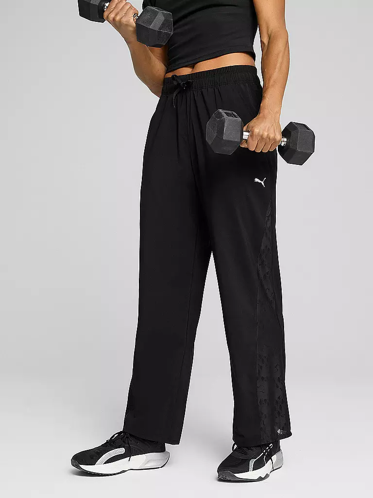 PUMA | Pantaloni da fitness da donna Lace Woven | Nero
