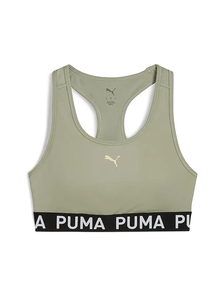 PUMA | Reggiseno sportivo da donna Keeps Elastic Logo con supporto medio | Verde chiaro
