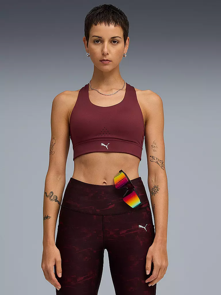 PUMA | Reggiseno sportivo da donna PWRbreathe RUN ad alto sostegno | Bacca