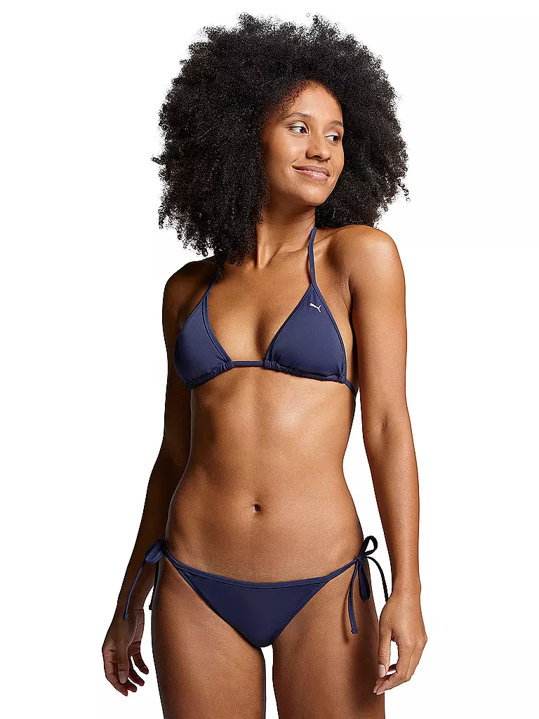 PUMA | Slip bikini da donna con lacci laterali | Blu scuro