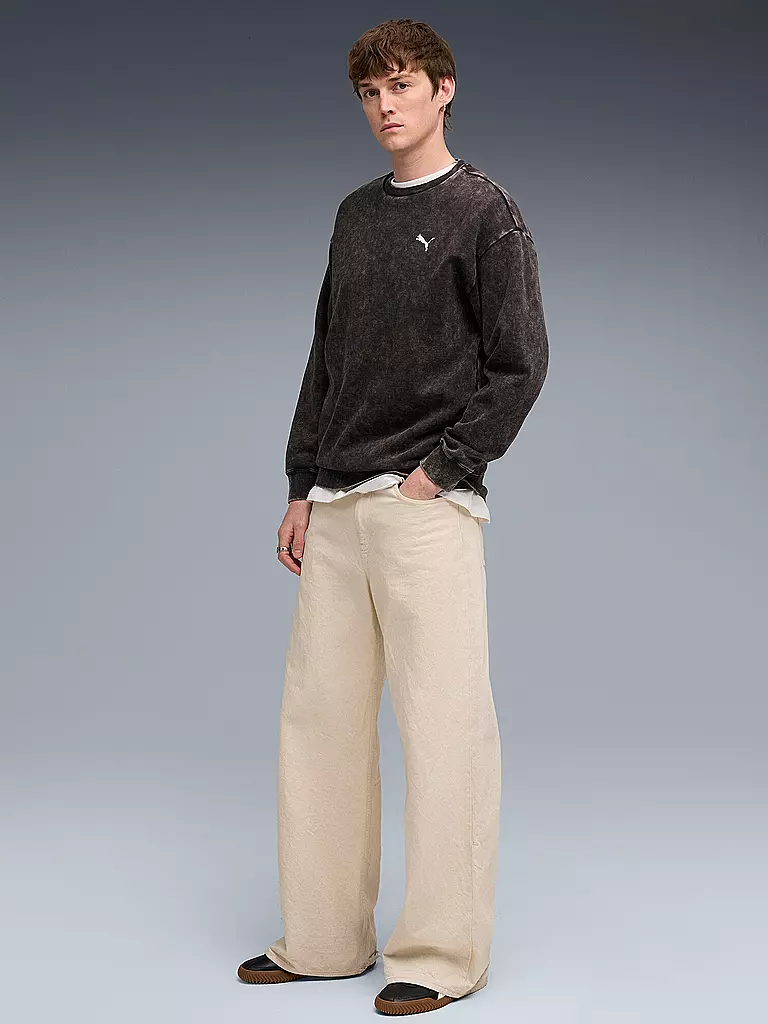 PUMA | Sweater da uomo ESS ELEVATED Relaxed Wash | Nero