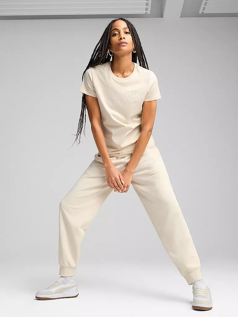 PUMA | T-shirt da donna ESS SCRIPT | Crema