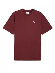 PUMA | T-shirt da uomo ESS ELEVATED Relaxed Wash | Rosso scuro