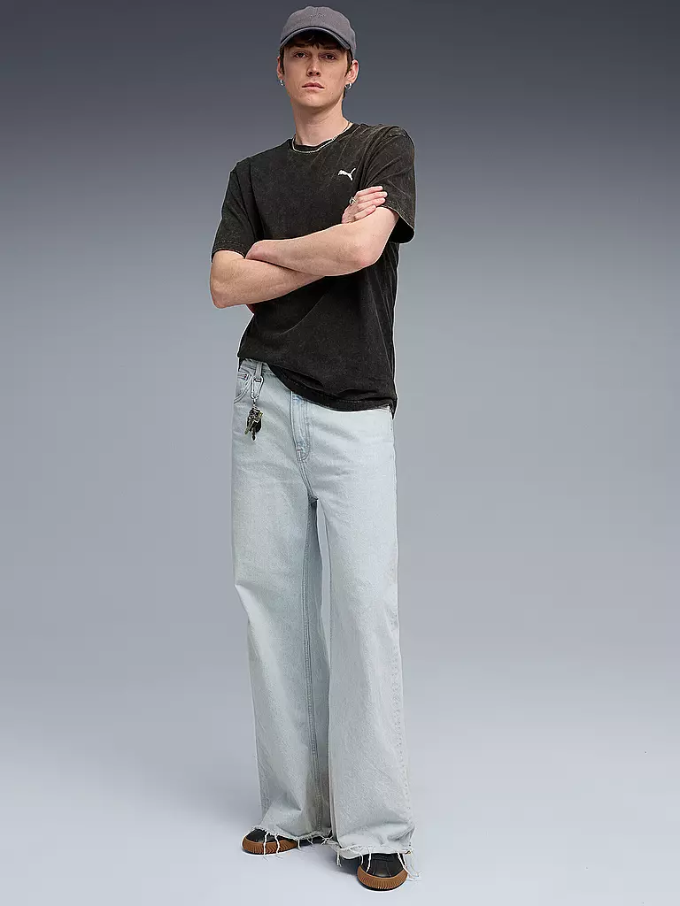 PUMA | T-shirt da uomo ESS ELEVATED Relaxed Wash | Nero