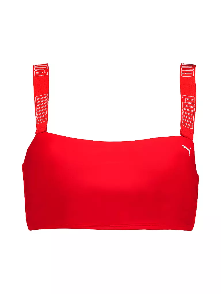 PUMA | Top bikini a fascia da donna | Rosso