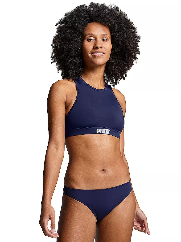 PUMA | Top bikini racerback da donna | Blu scuro