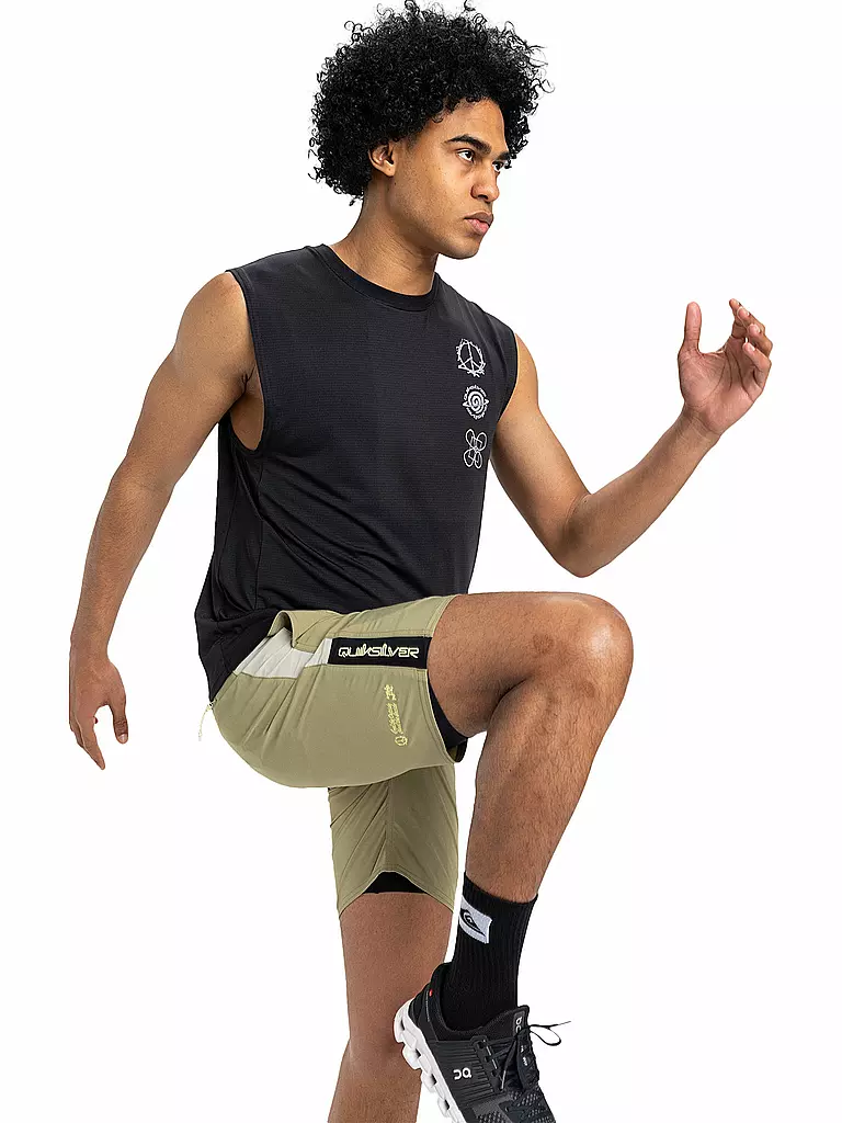 QUIKSILVER | Beachshirt da uomo Lap Time | Nero