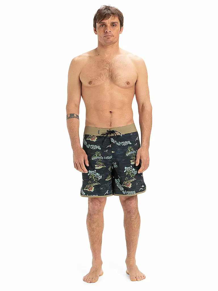 QUIKSILVER | Beachshort da uomo Surfsilk Scallop 18" | Nero