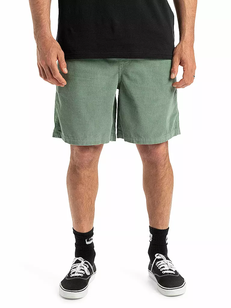 QUIKSILVER | Beachshort da uomo Taxer Cord Bermuda 18" | Verde chiaro