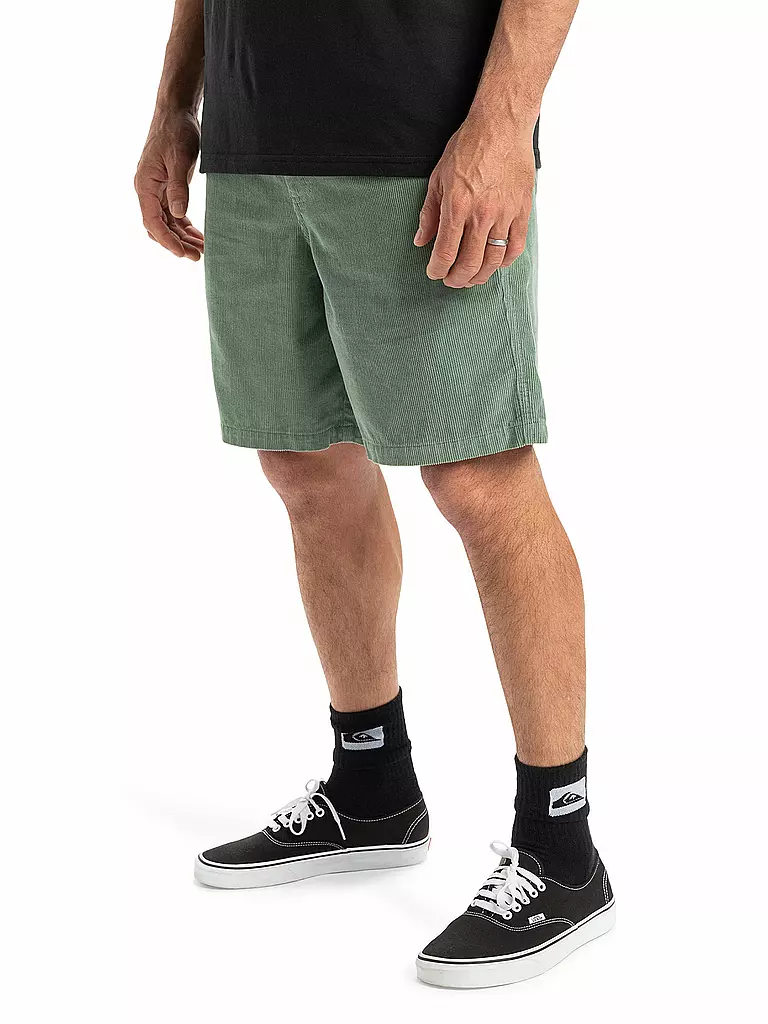 QUIKSILVER | Beachshort da uomo Taxer Cord Bermuda 18" | Verde chiaro