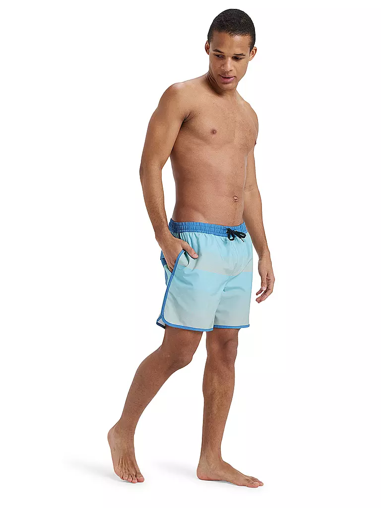 QUIKSILVER | Pantaloncini da bagno da uomo Surfsilk Scallop Volley 16 | Blu chiaro