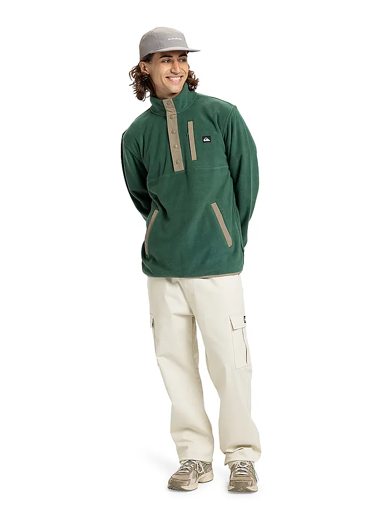 QUIKSILVER | Zipshirt intimo da uomo No Destination Hs | Verde scuro